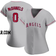 Garrett McDaniels Women's Los Angeles Angels Authentic Silver Road Jersey