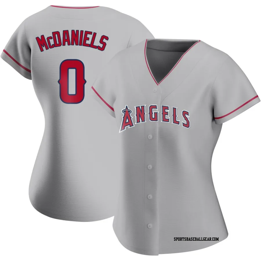 Garrett McDaniels Women's Los Angeles Angels Authentic Silver Road Jersey