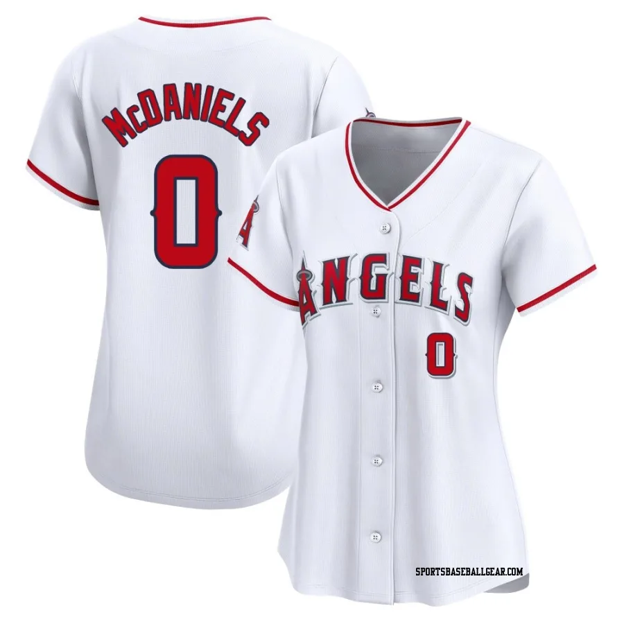 Garrett McDaniels Women's Los Angeles Angels White Limited Home Jersey