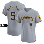 Garrett Mitchell Men's Milwaukee Brewers Gray Elite Road Jersey