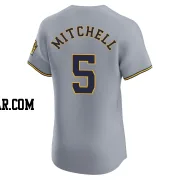 Garrett Mitchell Men's Milwaukee Brewers Gray Elite Road Jersey