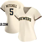 Garrett Mitchell Women's Milwaukee Brewers Cream Authentic Home Jersey