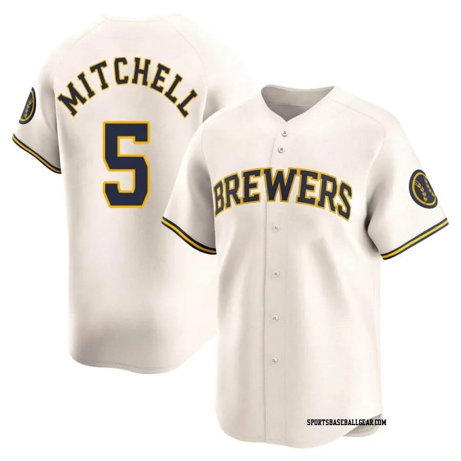 Garrett Mitchell Youth Milwaukee Brewers Cream Limited Home Jersey