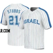 Garrett Stubbs Men's Israel Baseball White Replica 2023 World Baseball Classic Jersey