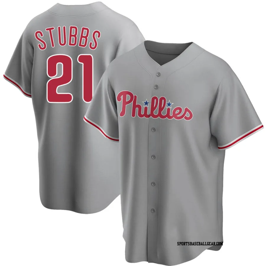 Garrett Stubbs Men's Philadelphia Phillies Gray Replica Road Jersey