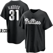 Garry Maddox Men's Philadelphia Phillies Black/White Replica Jersey