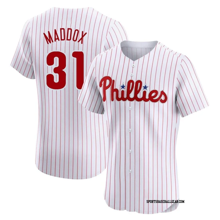 Garry Maddox Men's Philadelphia Phillies White Elite Home Jersey