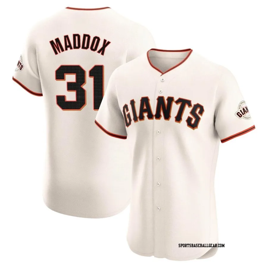 Garry Maddox Men's San Francisco Giants Cream Elite Home Jersey