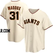 Garry Maddox Men's San Francisco Giants Cream Replica Home Jersey