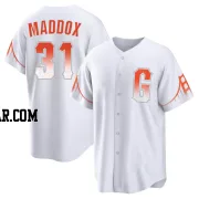 Garry Maddox Men's San Francisco Giants White Replica 2021 City Connect Jersey