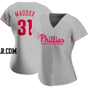 Garry Maddox Women's Philadelphia Phillies Gray Replica Road Jersey