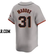 Garry Maddox Youth San Francisco Giants Gray Limited Away Jersey