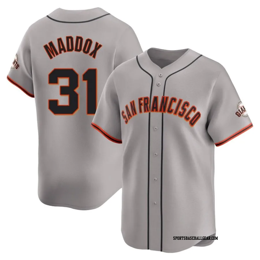 Garry Maddox Youth San Francisco Giants Gray Limited Away Jersey