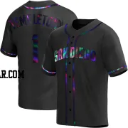 Garry Templeton Men's San Diego Padres Black Holographic Replica Alternate Jersey