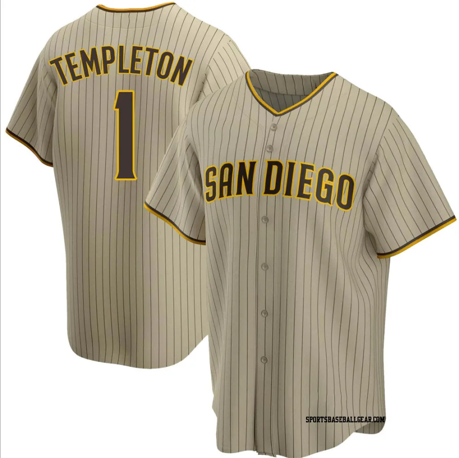 Garry Templeton Men's San Diego Padres Sand/Brown Replica Alternate Jersey