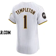 Garry Templeton Men's San Diego Padres White Elite Home Patch Jersey