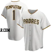 Garry Templeton Men's San Diego Padres White/Brown Replica Home Jersey