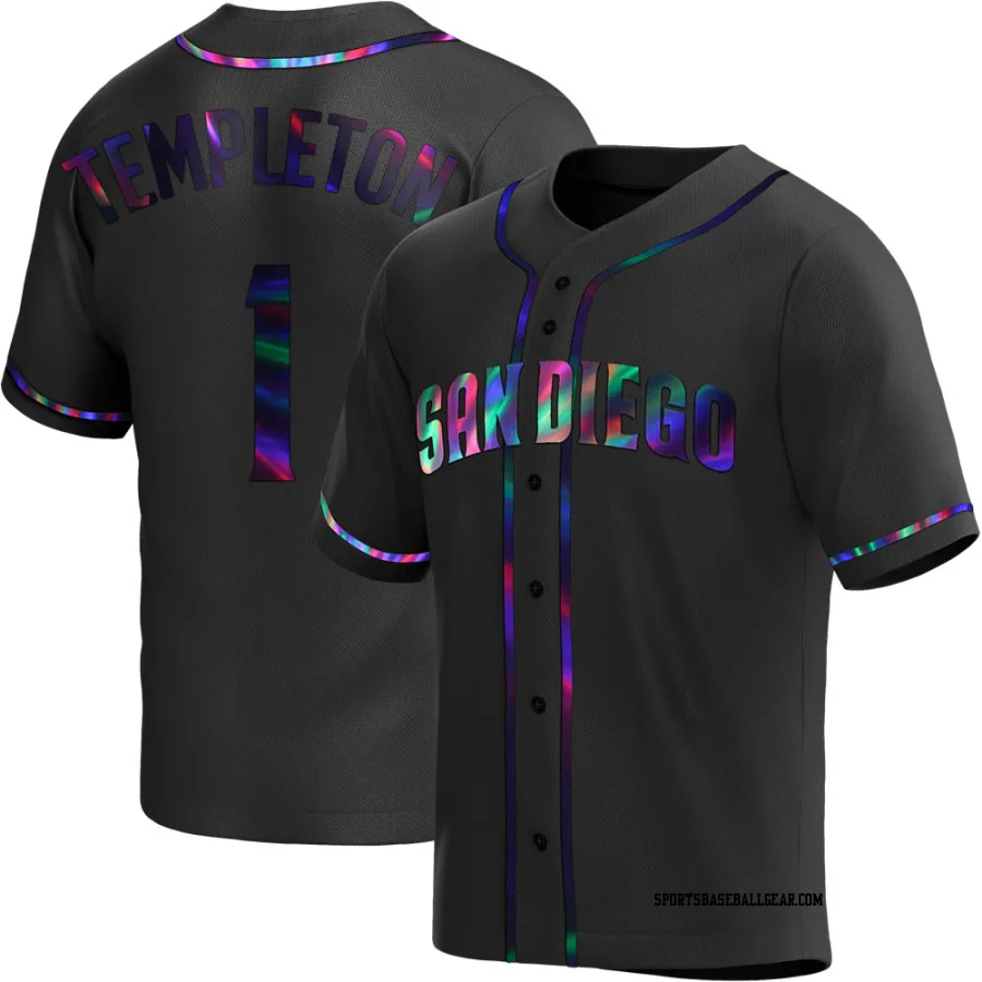 Garry Templeton Youth San Diego Padres Black Holographic Replica Alternate Jersey