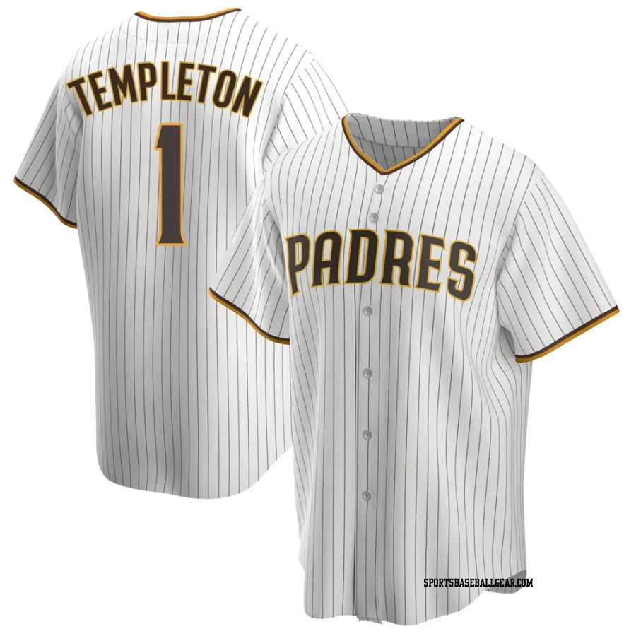 Garry Templeton Youth San Diego Padres White/Brown Replica Home Jersey