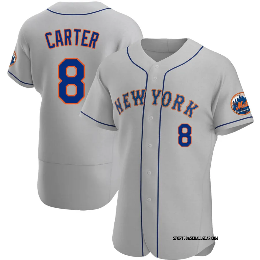 Gary Carter Men's New York Mets Gray Authentic Road Jersey