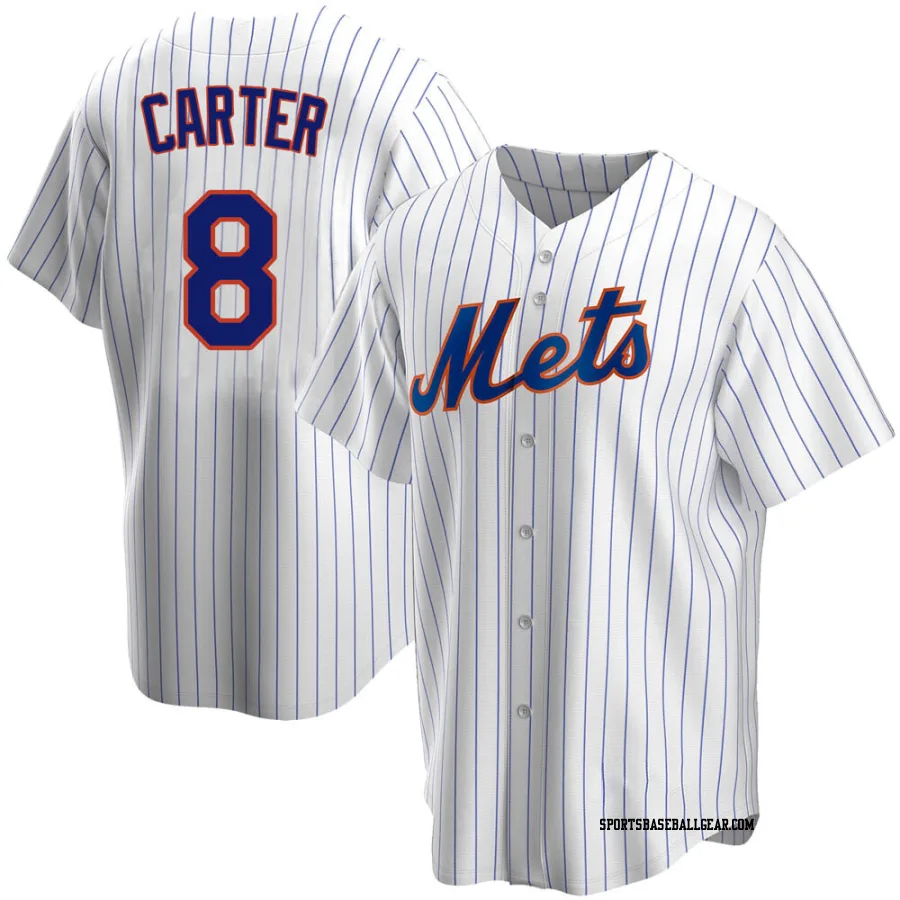 Gary Carter Men's New York Mets White Replica Home Jersey