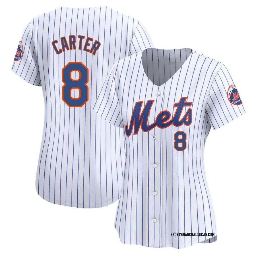 Gary Carter Women's New York Mets White Limited Home Jersey