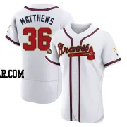 Gary Matthews Men's Atlanta Braves Gold Authentic White 2022 Program Jersey