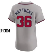 Gary Matthews Men's Atlanta Braves Gray Elite Road Jersey