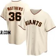 Gary Matthews Men's San Francisco Giants Cream Replica Home Jersey