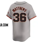 Gary Matthews Men's San Francisco Giants Gray Limited Away Jersey