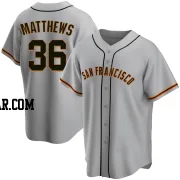 Gary Matthews Men's San Francisco Giants Gray Replica Road Jersey