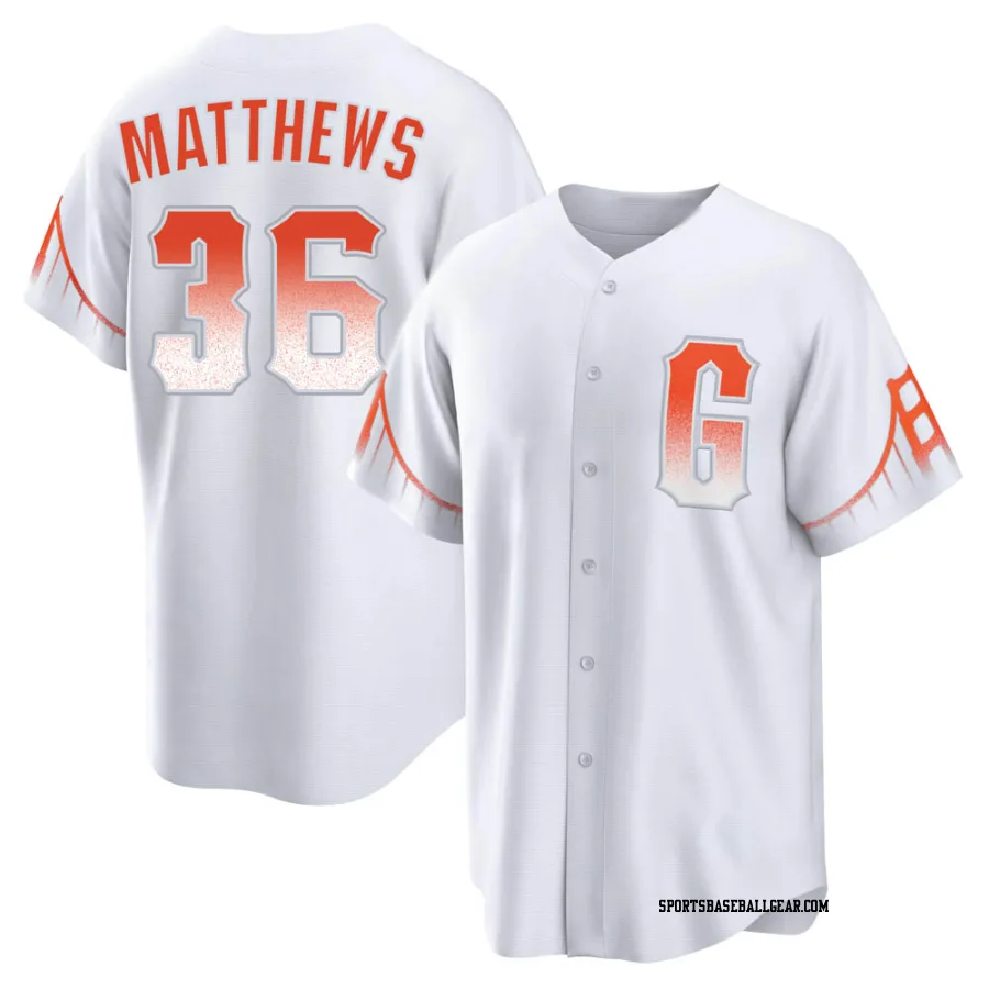 Gary Matthews Men's San Francisco Giants White Replica 2021 City Connect Jersey