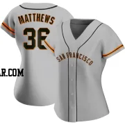 Gary Matthews Women's San Francisco Giants Gray Replica Road Jersey