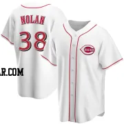 Gary Nolan Men's Cincinnati Reds White Replica Home Jersey