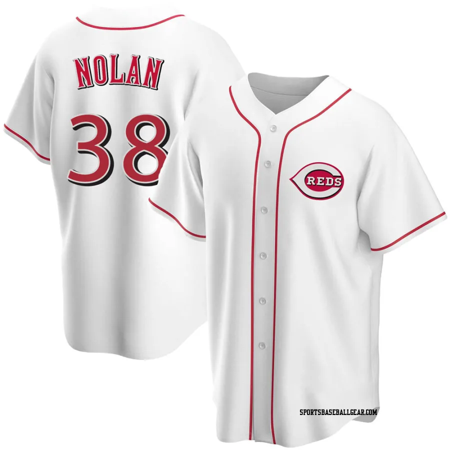 Gary Nolan Men's Cincinnati Reds White Replica Home Jersey