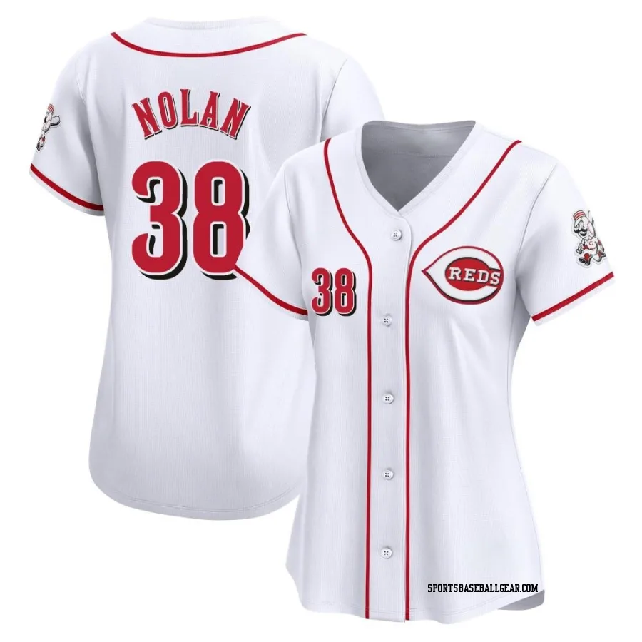 Gary Nolan Women's Cincinnati Reds White Limited Home Jersey