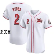 Gary Redus Men's Cincinnati Reds White Elite Home Patch Jersey