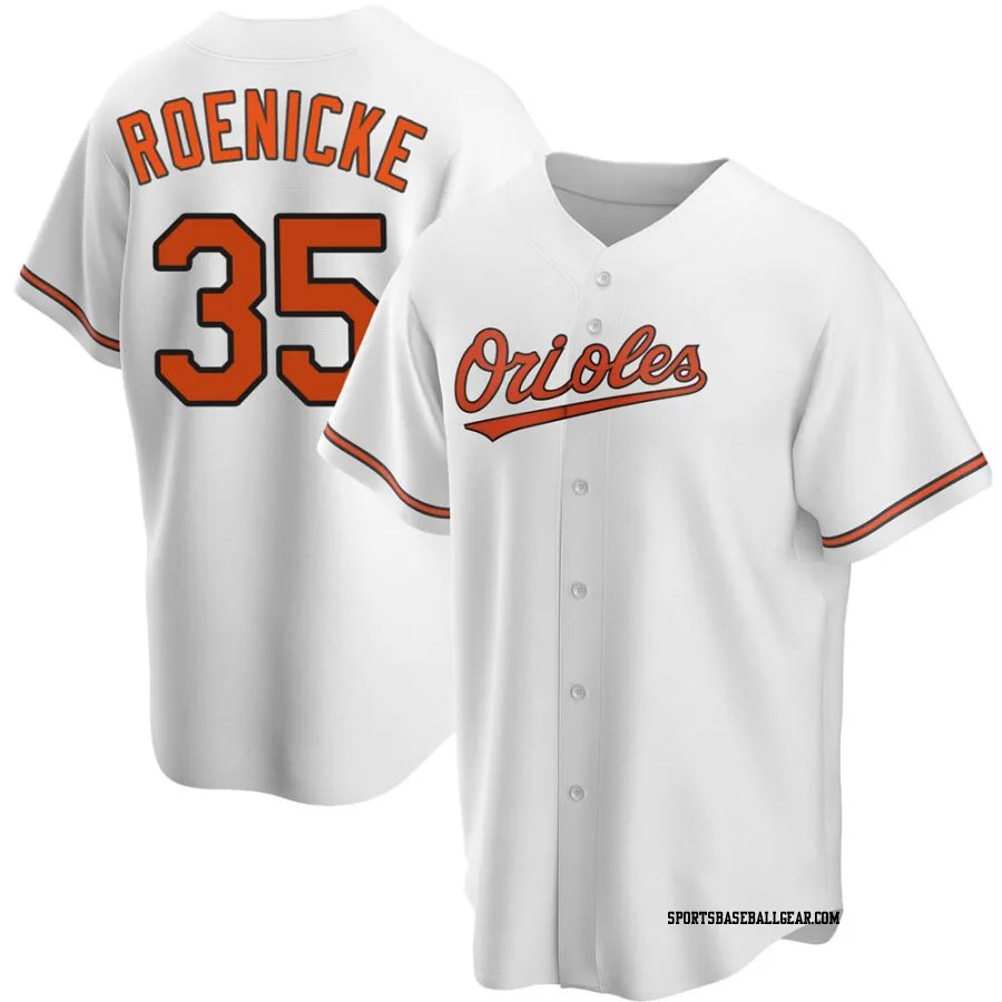 Gary Roenicke Men's Baltimore Orioles White Replica Home Jersey