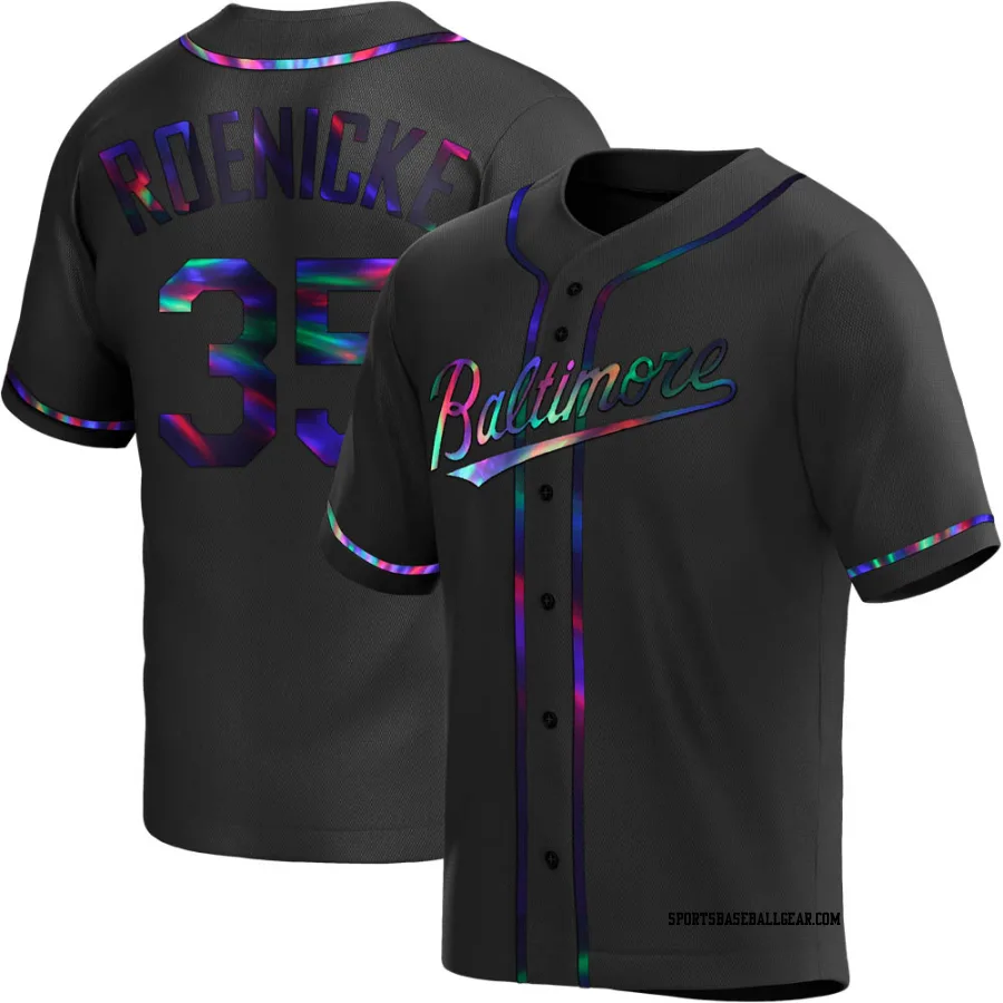 Gary Roenicke Youth Baltimore Orioles Black Holographic Replica Alternate Jersey