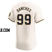 Gary Sanchez Men's Milwaukee Brewers Cream Elite Home Jersey