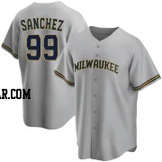 Gary Sanchez Men's Milwaukee Brewers Gray Replica Road Jersey