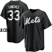 Gary Sanchez Men's New York Mets Black/White Replica Jersey