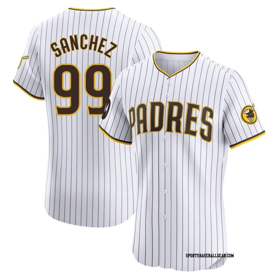 Gary Sanchez Men's San Diego Padres White Elite Home Patch Jersey