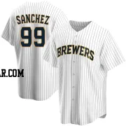 Gary Sanchez Youth Milwaukee Brewers White Replica Home Jersey