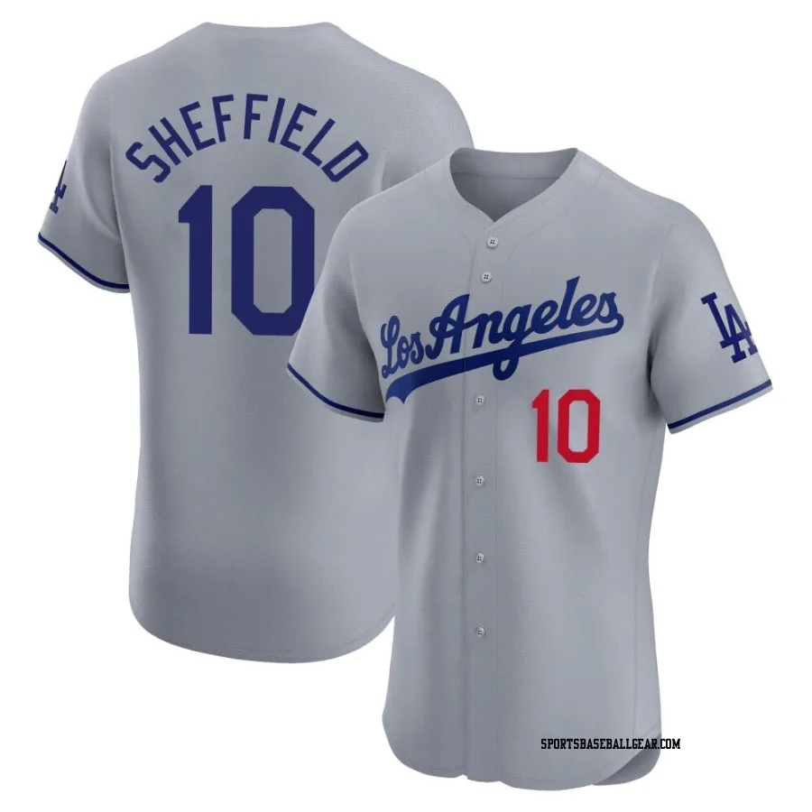 Gary Sheffield Men's Los Angeles Dodgers Gray Elite Road Jersey