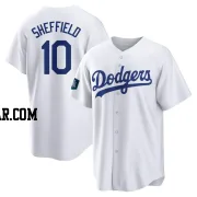 Gary Sheffield Men's Los Angeles Dodgers White Replica 2024 World Tour Seoul Series Home Jersey