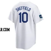 Gary Sheffield Men's Los Angeles Dodgers White Replica 2024 World Tour Seoul Series Home Jersey