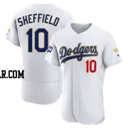 Gary Sheffield Men's Los Angeles Dodgers White/Gold Authentic 2021 Gold Program Player Jersey