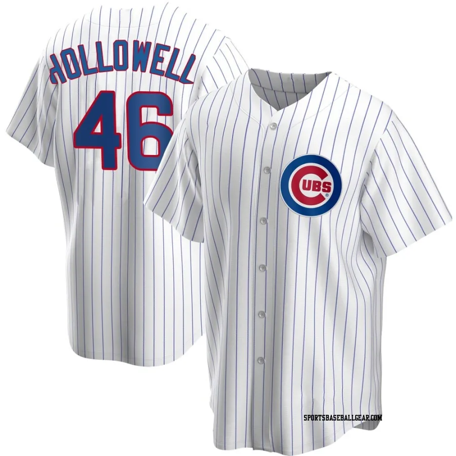 Gavin Hollowell Men's Chicago Cubs White Replica Home Jersey