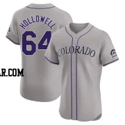 Gavin Hollowell Men's Colorado Rockies Gray Elite Road Jersey